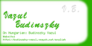 vazul budinszky business card